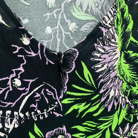 Rodebjer Mini Dress Womens S Multicolor Floral  Short Sleeve Shoulder Pads - Picture 10 of 11